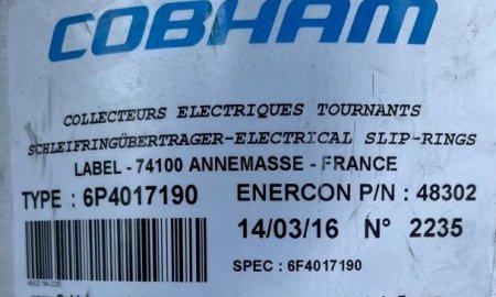 Slip Ring COBHAM  Enercon E58 - E66-  E70 (599) - 002